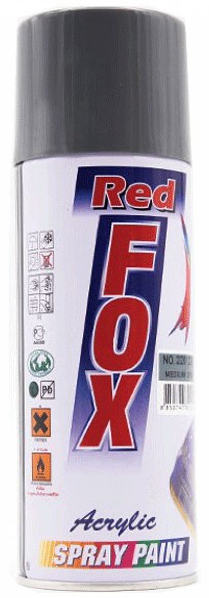 สีสเปรย์ RED FOX ขนาด 400 CC No.220 สีเทาบอร์น